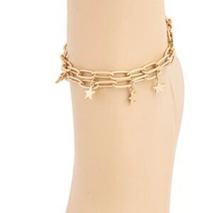Stars or Paper Clip  Anklet